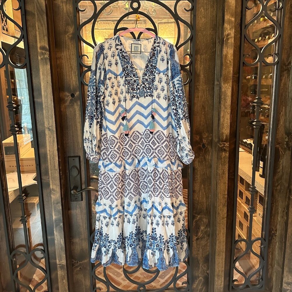 Bell by Alicia Bell Blue ruffle Maxi Small